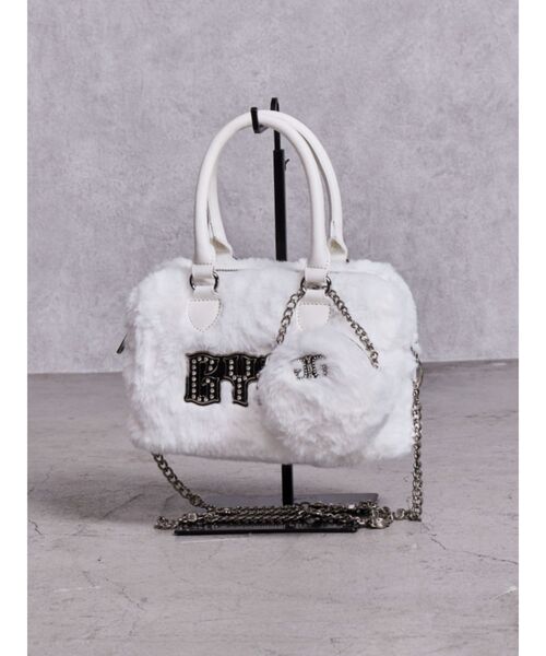 GYDA(ジェイダ)の「GYDA bijouプレートフェイクファーBAG(ハンドバッグ・レディース・ピンク/オフホワイト/ブラック・FREE)」の20枚目の写真