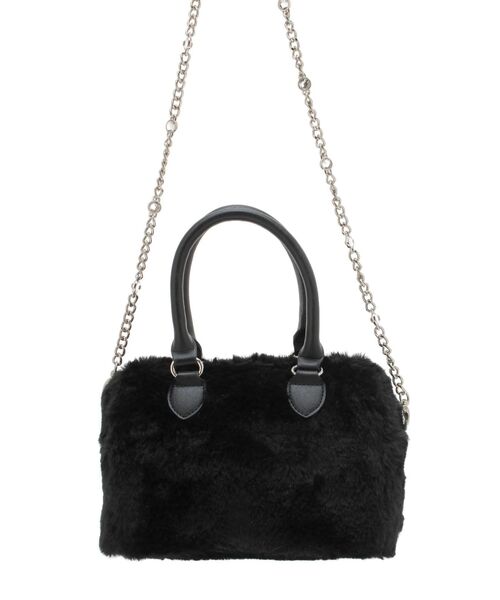 GYDA(ジェイダ)の「GYDA bijouプレートフェイクファーBAG(ハンドバッグ・レディース・ピンク/オフホワイト/ブラック・FREE)」の7枚目の写真