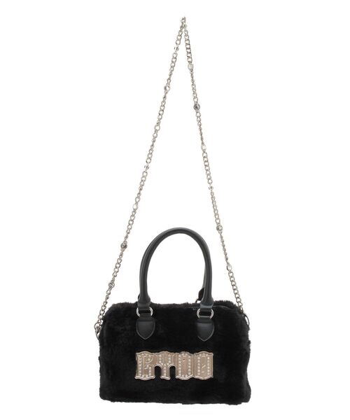 GYDA(ジェイダ)の「GYDA bijouプレートフェイクファーBAG(ハンドバッグ・レディース・ピンク/オフホワイト/ブラック・FREE)」の12枚目の写真