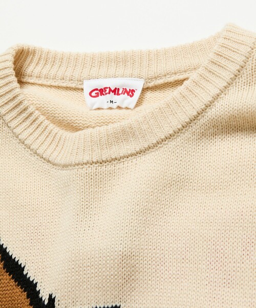 FREAK'S STORE(フリークスストア)の「限定展開 GREMLINES KNIT / グレムリン クルーネック ニット(ニット/セーター・メンズ・オフホワイト/ブラック・LARGE/MEDIUM/X-LARGE)」の5枚目の写真