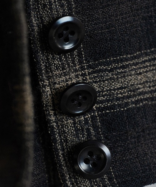 LIDNM(リドム)の「Wool Plaid Western Shirt(シャツ/ブラウス・メンズ・ダークブラウン・S/M/L)」の13枚目の写真