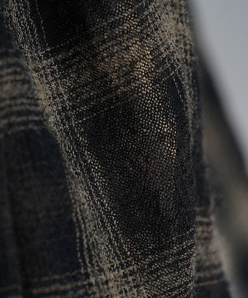 LIDNM(リドム)の「Wool Plaid Western Shirt(シャツ/ブラウス・メンズ・ダークブラウン・S/M/L)」の16枚目の写真