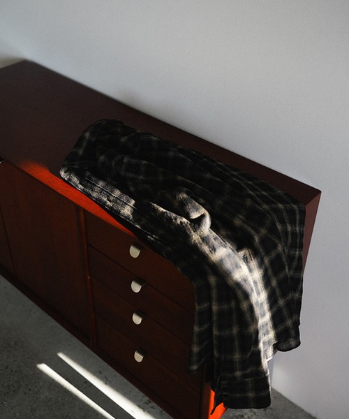 LIDNM(リドム)の「Wool Plaid Western Shirt(シャツ/ブラウス・メンズ・ダークブラウン・S/M/L)」の8枚目の写真