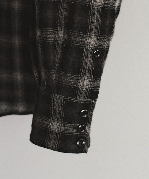 LIDNM(リドム)の「Wool Plaid Western Shirt(シャツ/ブラウス・メンズ・ダークブラウン・S/M/L)」の17枚目の写真