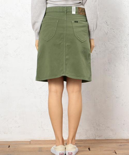 green label relaxing（グリーンレーベルリラクシング）の「［LEE（リー）×GLR別注］CB ダイケイ スカート◆（スカート・レディース・ホワイト/オリーブ・MEDIUM/SMALL/X-SMALL）」の3枚目の写真