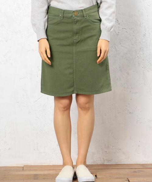 green label relaxing（グリーンレーベルリラクシング）の「［LEE（リー）×GLR別注］CB ダイケイ スカート◆（スカート・レディース・ホワイト/オリーブ・MEDIUM/SMALL/X-SMALL）」の4枚目の写真