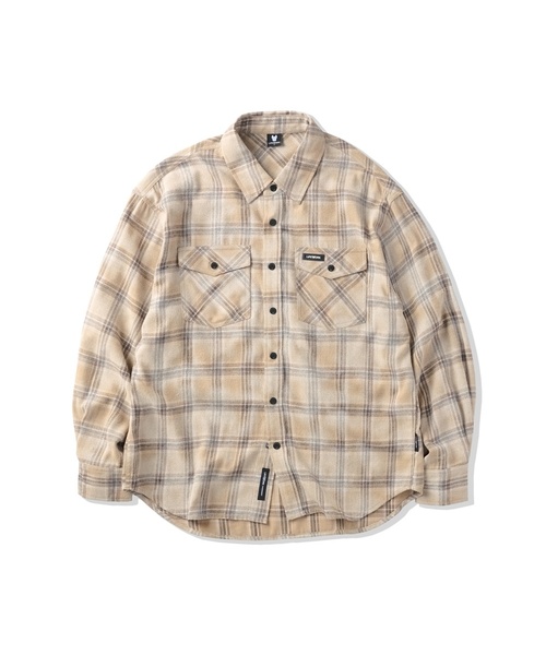 LIFE WORK(ライフワーク)の「ヴィンテージツーポケットチェックシャツ(シャツ/ブラウス・レディース・ブラック/ベージュ/グレー/レッド・M/L)」の4枚目の写真