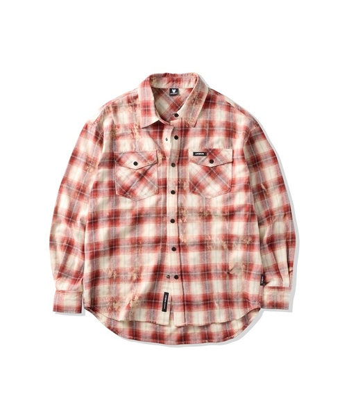 LIFE WORK(ライフワーク)の「ヴィンテージツーポケットチェックシャツ(シャツ/ブラウス・レディース・ブラック/ベージュ/グレー/レッド・M/L)」の1枚目の写真
