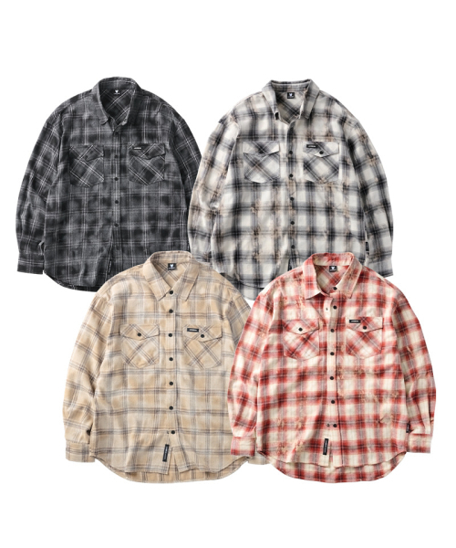 LIFE WORK(ライフワーク)の「ヴィンテージツーポケットチェックシャツ(シャツ/ブラウス・レディース・ブラック/ベージュ/グレー/レッド・M/L)」の5枚目の写真