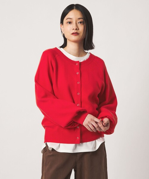 A DAY IN THE LIFE UNITED ARROWS(アデイインザライフユナイテッドアローズ)の「スウェットライク 2WAY カーディガン ‐ウォッシャブル‐<A DAY IN THE LIFE>(ニット/セーター・レディース・ダークブラウン/グレー系/レッド/ネイビー/その他2・FREE)」の4枚目の写真