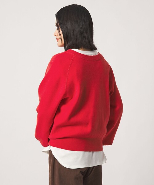 A DAY IN THE LIFE UNITED ARROWS(アデイインザライフユナイテッドアローズ)の「スウェットライク 2WAY カーディガン ‐ウォッシャブル‐<A DAY IN THE LIFE>(ニット/セーター・レディース・ダークブラウン/グレー系/レッド/ネイビー/その他2・FREE)」の6枚目の写真