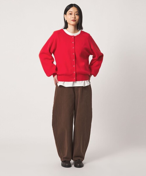 A DAY IN THE LIFE UNITED ARROWS(アデイインザライフユナイテッドアローズ)の「スウェットライク 2WAY カーディガン ‐ウォッシャブル‐<A DAY IN THE LIFE>(ニット/セーター・レディース・ダークブラウン/グレー系/レッド/ネイビー/その他2・FREE)」の7枚目の写真