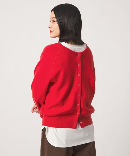 A DAY IN THE LIFE UNITED ARROWS(アデイインザライフユナイテッドアローズ)の「スウェットライク 2WAY カーディガン ‐ウォッシャブル‐<A DAY IN THE LIFE>(ニット/セーター・レディース・ダークブラウン/グレー系/レッド/ネイビー/その他2・FREE)」の9枚目の写真
