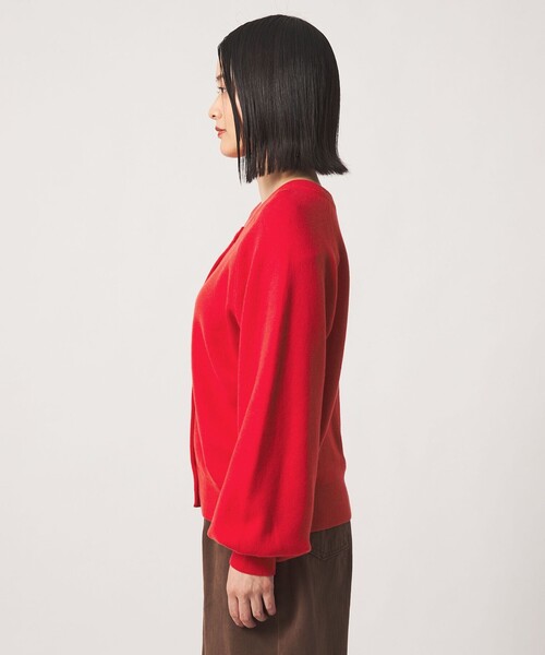 A DAY IN THE LIFE UNITED ARROWS(アデイインザライフユナイテッドアローズ)の「スウェットライク 2WAY カーディガン ‐ウォッシャブル‐<A DAY IN THE LIFE>(ニット/セーター・レディース・ダークブラウン/グレー系/レッド/ネイビー/その他2・FREE)」の11枚目の写真
