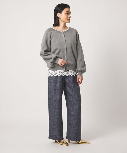 A DAY IN THE LIFE UNITED ARROWS(アデイインザライフユナイテッドアローズ)の「スウェットライク 2WAY カーディガン ‐ウォッシャブル‐<A DAY IN THE LIFE>(ニット/セーター・レディース・ダークブラウン/グレー系/レッド/ネイビー/その他2・FREE)」の14枚目の写真
