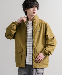 LOGOS ロゴス オーバーサイズ撥水裏タフタワンポイントロゴスタンドネックナイロンブルゾン