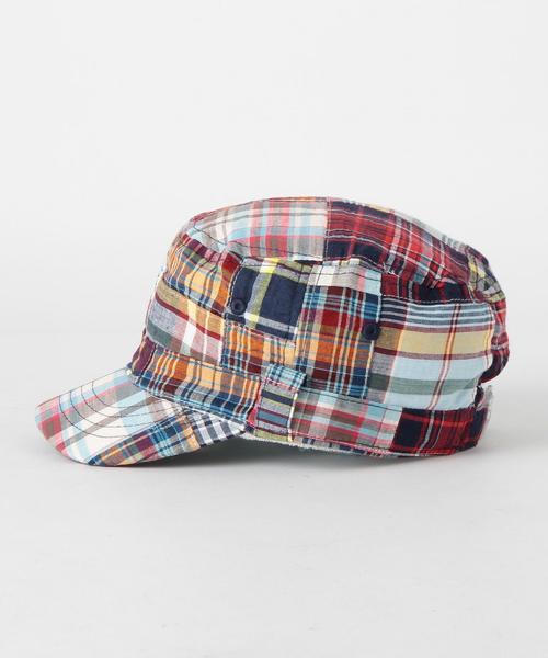 green label relaxing（グリーンレーベルリラクシング）の「【KIDS】LEE(リー) パッチワークキャップ（キャップ・キッズ・オレンジ/ネイビー・54cm/52cm）」の3枚目の写真