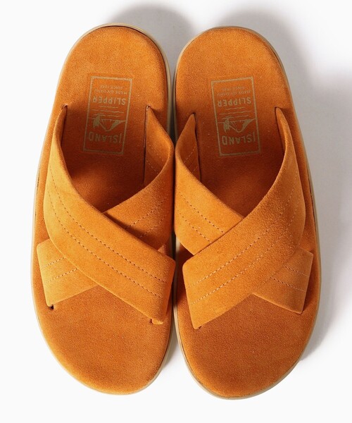  SLIPPER / アイランド スリッパ 別注 ストラップサンダル ISLAND SLIPPER サンダル SLIPPER: SHIPS(シップス) 別注 クロス
