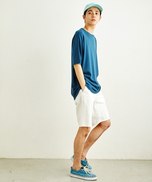 WEGO（ウィゴー）の「WEGO/ルーズシルエットTシャツ（Tシャツ/カットソー・メンズ・杢グレー/ホワイト/ブラック/ターコイズブルー・MEDIUM/LARGE）」の15枚目の写真