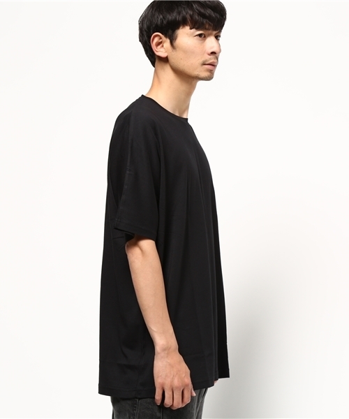 WEGO（ウィゴー）の「WEGO/ルーズシルエットTシャツ（Tシャツ/カットソー・メンズ・杢グレー/ホワイト/ブラック/ターコイズブルー・MEDIUM/LARGE）」の9枚目の写真