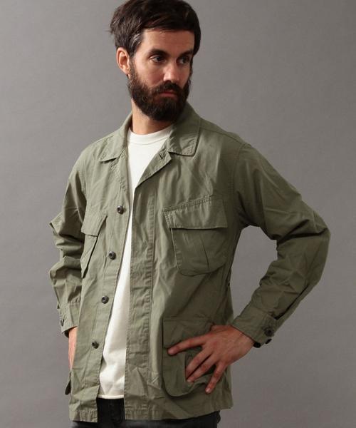 BEAUTY&YOUTH UNITED ARROWS(ビューティーアンドユースユナイテッドアローズ)の「BY ∴ ウェザー ファティーグシャツ◆(ミリタリージャケット・メンズ・ブラック/オリーブ・SMALL/MEDIUM/X-LARGE/LARGE)」の9枚目の写真