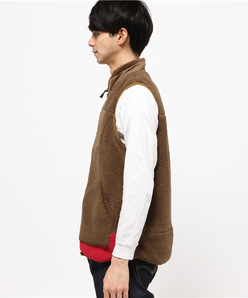 ALDIES（アールディーズ）の「Festival Boa VT ジップアップ ボアベスト（ベスト・メンズ・ブラウン/グリーン/ベージュ/マルチ・SMALL/LARGE/MEDIUM）」の17枚目の写真