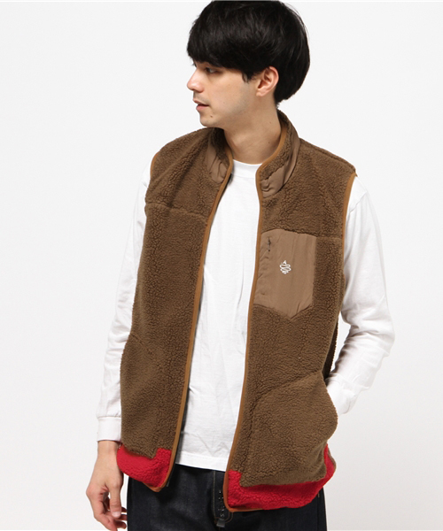 ALDIES（アールディーズ）の「Festival Boa VT ジップアップ ボアベスト（ベスト・メンズ・ブラウン/グリーン/ベージュ/マルチ・SMALL/LARGE/MEDIUM）」の19枚目の写真