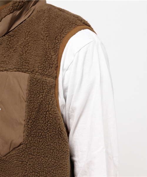 ALDIES（アールディーズ）の「Festival Boa VT ジップアップ ボアベスト（ベスト・メンズ・ブラウン/グリーン/ベージュ/マルチ・SMALL/LARGE/MEDIUM）」の11枚目の写真