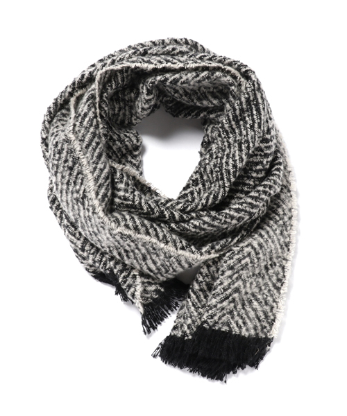 ikka（イッカ）の「杉綾織ストール（ストール/ショール・レディース・ライトグレー/ベージュ/ブラック・FREE）」の6枚目の写真