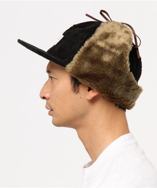 ROUND HOUSE（ラウンドハウス）の「ROUND HOUSE THICK CORDUROY FUR CAP（キャップ・メンズ・オフホワイト/ネイビー/ブラック/オリーブ・FREE）」の5枚目の写真