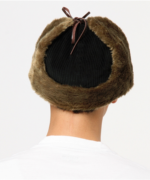ROUND HOUSE（ラウンドハウス）の「ROUND HOUSE THICK CORDUROY FUR CAP（キャップ・メンズ・オフホワイト/ネイビー/ブラック/オリーブ・FREE）」の6枚目の写真