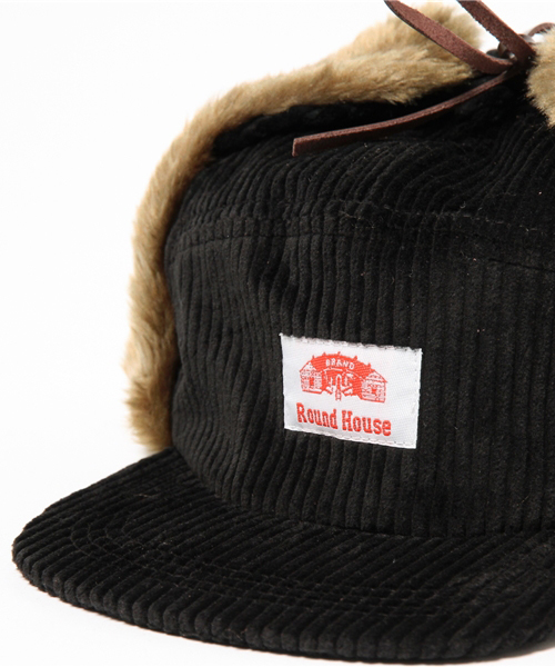 ROUND HOUSE（ラウンドハウス）の「ROUND HOUSE THICK CORDUROY FUR CAP（キャップ・メンズ・オフホワイト/ネイビー/ブラック/オリーブ・FREE）」の7枚目の写真