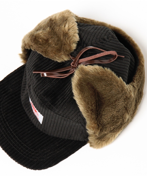 ROUND HOUSE（ラウンドハウス）の「ROUND HOUSE THICK CORDUROY FUR CAP（キャップ・メンズ・オフホワイト/ネイビー/ブラック/オリーブ・FREE）」の8枚目の写真