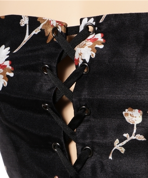 SLY（スライ）の「PARIS DAISY LACE UPビスチェ（キャミソール・レディース・ダークグリーン/ブラック・2/1）」の5枚目の写真