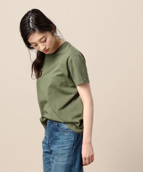 BEAUTY&YOUTH UNITED ARROWS（ビューティーアンドユースユナイテッドアローズ）の「BY TRADITIONAL バイオクルーネックTシャツ ◆（Tシャツ/カットソー・レディース・ネイビー/ホワイト/オリーブ/ライトブルー/ピンク/ベージュ/ブラック・FREE）」の4枚目の写真