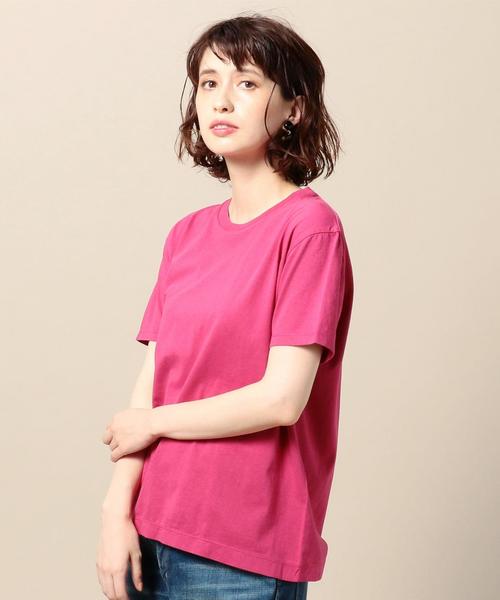 BEAUTY&YOUTH UNITED ARROWS（ビューティーアンドユースユナイテッドアローズ）の「BY TRADITIONAL バイオクルーネックTシャツ ◆（Tシャツ/カットソー・レディース・ネイビー/ホワイト/オリーブ/ライトブルー/ピンク/ベージュ/ブラック・FREE）」の7枚目の写真