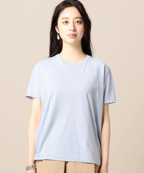 BEAUTY&YOUTH UNITED ARROWS（ビューティーアンドユースユナイテッドアローズ）の「BY TRADITIONAL バイオクルーネックTシャツ ◆（Tシャツ/カットソー・レディース・ネイビー/ホワイト/オリーブ/ライトブルー/ピンク/ベージュ/ブラック・FREE）」の9枚目の写真