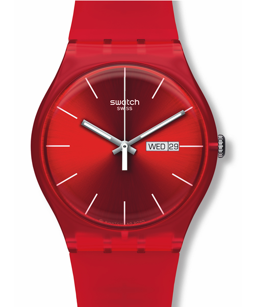 SWATCH（スウォッチ）の「New Gent（アナログ腕時計・メンズ・パープル/ネイビー/ブラウン/レッド/ブラック/ホワイト・FREE）」の6枚目の写真