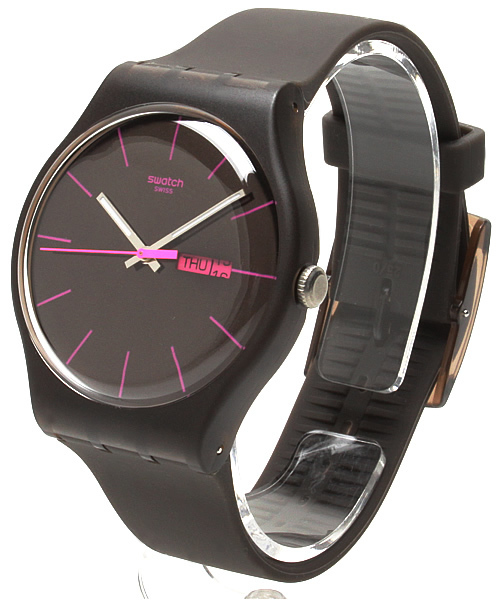 SWATCH（スウォッチ）の「New Gent（アナログ腕時計・メンズ・パープル/ネイビー/ブラウン/レッド/ブラック/ホワイト・FREE）」の15枚目の写真