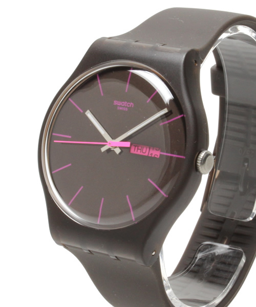 SWATCH（スウォッチ）の「New Gent（アナログ腕時計・メンズ・パープル/ネイビー/ブラウン/レッド/ブラック/ホワイト・FREE）」の18枚目の写真