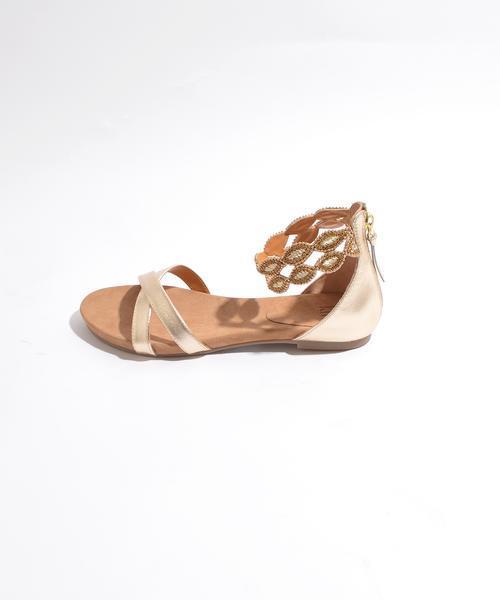 SHIPS（シップス）の「KIWI：クロスビジューサンダル◇（サンダル・レディース・シルバー/ゴールド/ネイビー・35/37/36/38）」の6枚目の写真