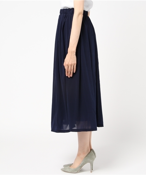 Honeys（ハニーズ）の「ロングスカート（スカート・レディース・グリーン/イエロー/オレンジ/ネイビー/ベージュ・M/S/L）」の10枚目の写真