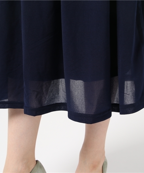 Honeys（ハニーズ）の「ロングスカート（スカート・レディース・グリーン/イエロー/オレンジ/ネイビー/ベージュ・M/S/L）」の7枚目の写真