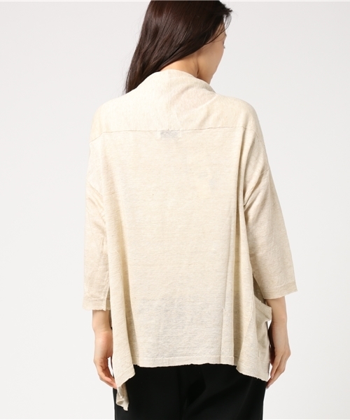 un dix cors（アンディコール）の「フレンチリネンミドルカーディガン（カーディガン/ボレロ・レディース・ライトベージュ/ライトグレー・ﾌﾘ-）」の7枚目の写真