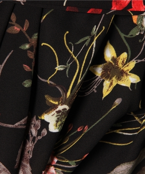 VENCEEXCHANGE（ヴァンスエクスチェンジ）の「Vネック花柄シャツディガン              （カーディガン/ボレロ・レディース・ブラック/オフホワイト・MEDIUM）」の7枚目の写真