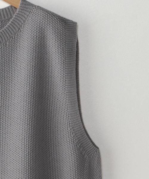 Steven Alan（スティーブンアラン）の「＜Steven Alan＞ KNK KNIT VEST/ﾆｯﾄﾍﾞｽﾄ（ベスト・メンズ・ライトグレー/ダークブラウン・MEDIUM/X-LARGE/SMALL/LARGE）」の4枚目の写真