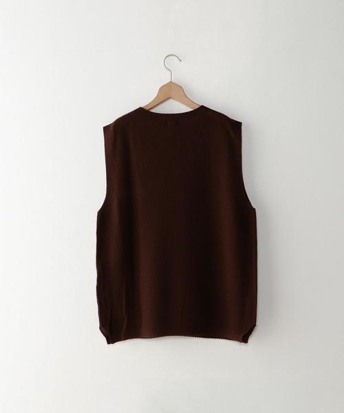 Steven Alan（スティーブンアラン）の「＜Steven Alan＞ KNK KNIT VEST/ﾆｯﾄﾍﾞｽﾄ（ベスト・メンズ・ライトグレー/ダークブラウン・MEDIUM/X-LARGE/SMALL/LARGE）」の7枚目の写真