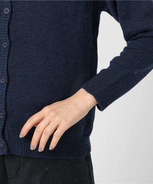 Samansa Mos2（サマンサ モスモス）の「肩刺繍入りカーディガン（カーディガン/ボレロ・レディース・ネイビー/グレー/ボルドー・ﾌﾘ-）」の8枚目の写真