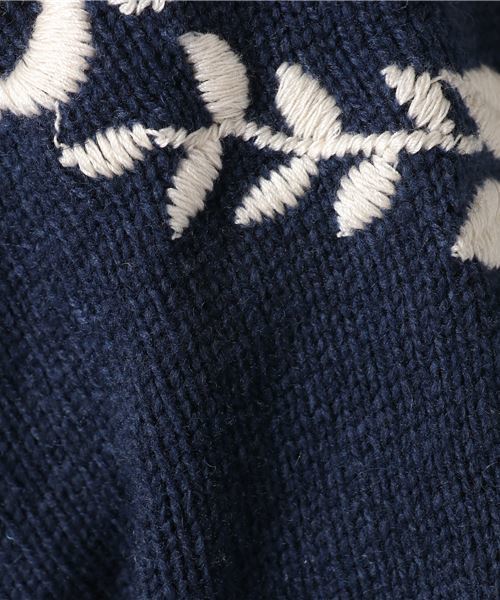 Samansa Mos2（サマンサ モスモス）の「肩刺繍入りカーディガン（カーディガン/ボレロ・レディース・ネイビー/グレー/ボルドー・ﾌﾘ-）」の9枚目の写真