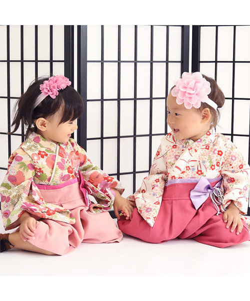 【セール】和柄ちりめん 袴ロンパース [お誕生日 お食い初め お宮参り］【ZOZO限定カラー】（着物）｜SweetMommy（スウィートマミー）